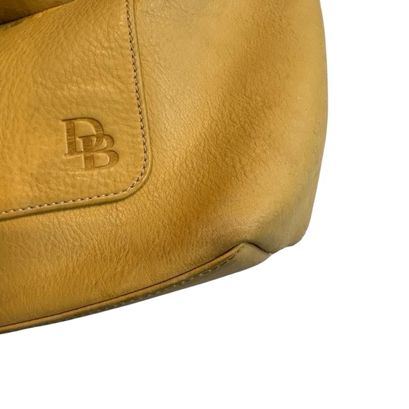 Dooney & Bourke Belvedere Logo Lock Hobo Bag Yellow Pebbled Leather - Picture 7 of 16